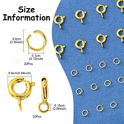 Латунная застежка пружинного кольца KK-FS0001-50G