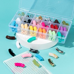 72шт 18 стиля ccb пластик и имитация драгоценных камней и непрозрачные акриловые бусины&nbsp;MACR-LS0001-05A