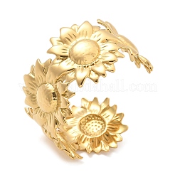 Браслеты-манжеты из нержавеющей стали 304 для женщин AJEW-P127-19G