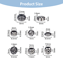 8 шт. 8 вида бусин из хирургической нержавеющей стали 316 STAS-UN0046-61
