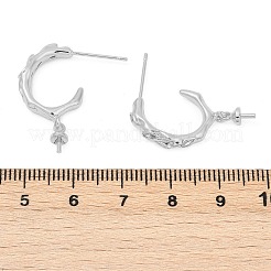 Стойка покрытие латунь микропаве прозрачный кубический цирконий гвоздики серьги поиск&nbsp;KK-T072-10P