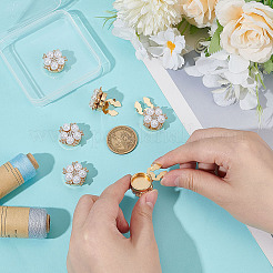 6 шт. запонки из искусственного жемчуга из АБС-пластика&nbsp;DIY-PH0031-80B