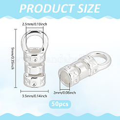 50 шт. латунные наконечники для шнура KK-PH0012-88B