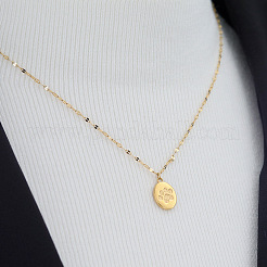 Овальные подвески из нержавеющей стали 304 с отпечатками лап для женщин&nbsp;FS-WG54FDA-01