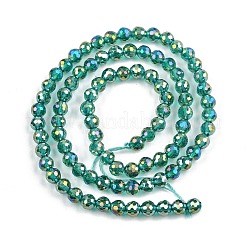 Гальванизируйте прозрачные стеклянные бусины&nbsp;EGLA-B013-02A-AB08