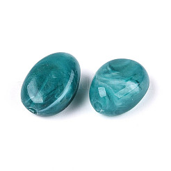 Овальной имитация драгоценных камней акриловые бусины&nbsp;OACR-R052-09