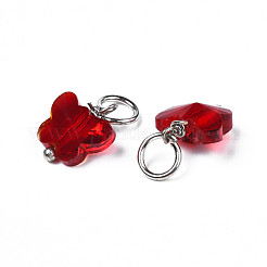 Подвески из граненого прозрачного стекла GLAA-T024-06I