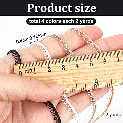 8 ярд двухцветной вискозной ленты для пуговиц OCOR-GO0001-17