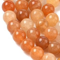 Натуральный красный авантюрин шарик нити&nbsp;G-P257-02-8mm-01