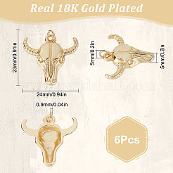 Латунные подвески с покрытием 6шт KK-SC0003-27