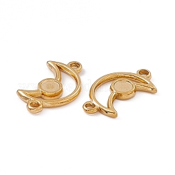 Ионное покрытие (IP) 304 нержавеющая сталь кабошон коннектор настройки&nbsp;STAS-B031-12G