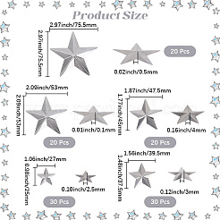 120 шт. 5 стиля железных витринных украшений IFIN-GF0001-50