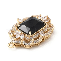 Латунь с подвесками из стекла k9 и стразами&nbsp;KK-C024-07KCG-02