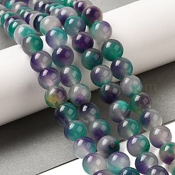 Природные окрашенные белого нефрита нитей бисера&nbsp;G-M402-C04-19