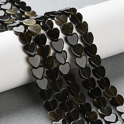 Нити бусин из опалит/синтетического авантюрина/натурального золотистого обсидиана/аметиста/клубничного кварца G-M403-A45-02