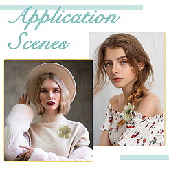 6 шт. цветочные тканевые броши для рюкзака&nbsp;JEWB-FH0002-38B