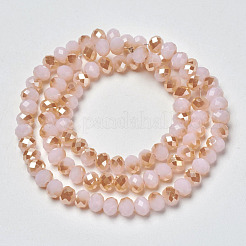 Стеклянные бусины с гальваническим покрытием &nbsp;EGLA-A034-J4mm-K03