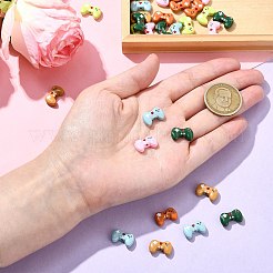 30шт 6 цвета окрашенные распылением бусины из сплава&nbsp;FIND-CJ0002-68