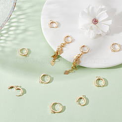 20 шт. 2-х стилевые латунные серьги-кольца KK-AR0003-24