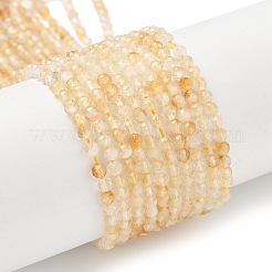 Нити из нагретых натуральных цитриновых бусин&nbsp;X-G-L622-C05-3mm-B