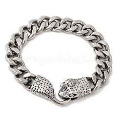 Браслеты из кубинских цепей из нержавеющей стали 304 для унисекс BJEW-A092-03P