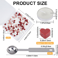 1 пакетик с частицами сургуча в форме сердца DIY-CP0009-37