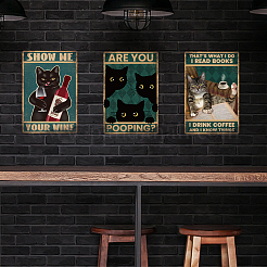 Старинный металлический оловянный знак&nbsp;AJEW-WH0189-074