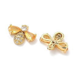 Подвески в виде пчелы из латуни с микропаве из кубических цирконий&nbsp;KK-A281-23G-02
