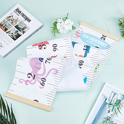 Съемная таблица роста с рисунком Aniaml для детей AJEW-WH0165-70A