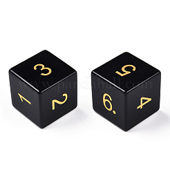 Набор многогранных игральных костей из натурального обсидиана&nbsp;G-T122-75E