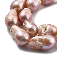 Нити натуральных бусин с ядровым жемчугом PEAR-B004-15F-01D