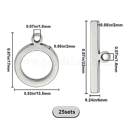 25 шт. застежки-тоглы из нержавеющей стали 201 STAS-SC0006-74