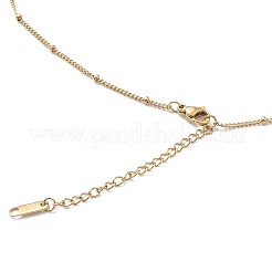 Прозрачные ожерелья с лунным кулоном из кубического циркония NJEW-I123-01