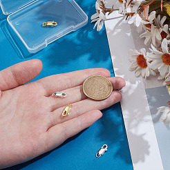 4 шт. 2 цвета 925 застежки-клешни из стерлингового серебра STER-ME0001-34