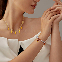 Латунь стекло кулоны PALLOY-FH00040