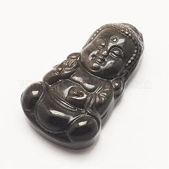 Натуральные золотистые обсидианные подвески G-G660-14