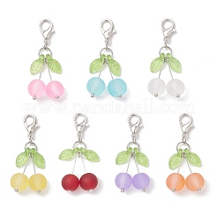 7 шт. стеклянная подвеска в виде вишни&nbsp;HJEW-JM03559