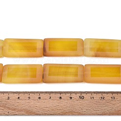Окрашенные натуральные желтые агатовые бусины&nbsp;G-T144-25A