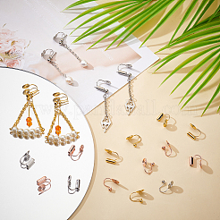 20 шт. 5-х стилевые латунные серьги-манжеты KK-PH0003-94