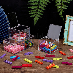 Прозрачные акриловые упаковочные коробки с откидной крышкой CON-WH0110-36B