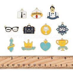 28 шт. 11 стиля подвески из сплава и эмали ко Дню отца&nbsp;ENAM-YW0005-89