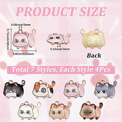 Подвески из сплава с принтом 28 цветов&nbsp;FIND-BM0001-01