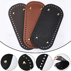 3 шт. 3 цвета овальные сумки из искусственной кожи для вязания крючком подкладка для формирования низа ногтей&nbsp;DIY-CL0002-16