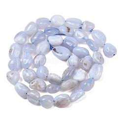 Нити бусин из кружевного агата натурального синего цвета G-H330-A01