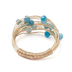 Перстни из натурального апатита&nbsp;RJEW-TA00221-01