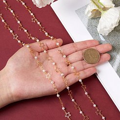 Латунная цепочка из бисера ручной работы CHC-SZ0001-20