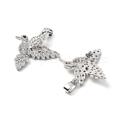 Латунные микропаве прозрачные подвески с фианитом&nbsp;KK-G533-07E-P