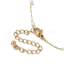 АБС имитация жемчуга бисерные цепочки браслеты изготовление AJEW-JB01351