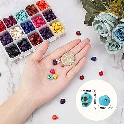 Синтетические бирюзовые бусы из окрашенных в тему хэллоуина&nbsp;G-GA0001-04