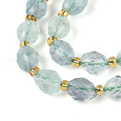 Естественный зеленый флюорит бисер нитей G-N342-35-8x6-12